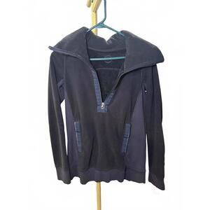 Lululemon Black Long Sleeve Half-Zip Pullover Hoodie, Size Small